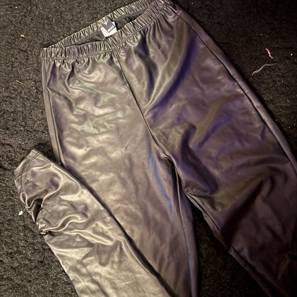 Black Faux Leather Pants